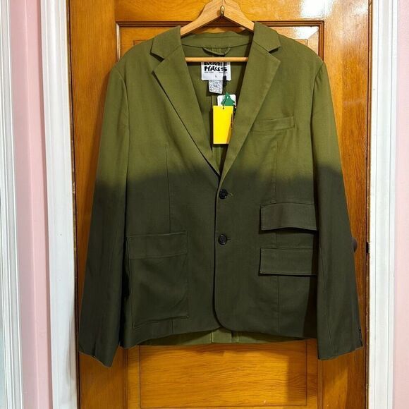 Bobblehaus Tencel Ombré Green Women’s Blazer Jacket Large - Picture 1 of 6